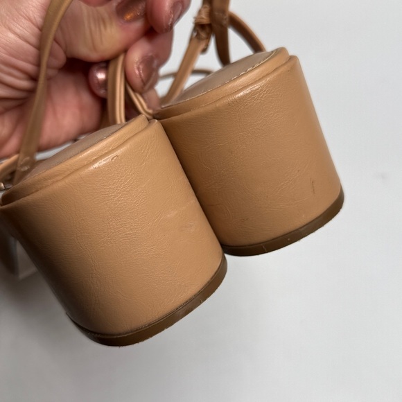 ABERCROMBIE Retro Strappy Platform Heels S-453 Sz 9 - Picture 4 of 7